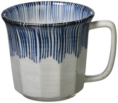 Saikai Pottery (Saikaitoki) Hasami Ware Lightweight Mug, Approx. 300Ml, Blue Wi_