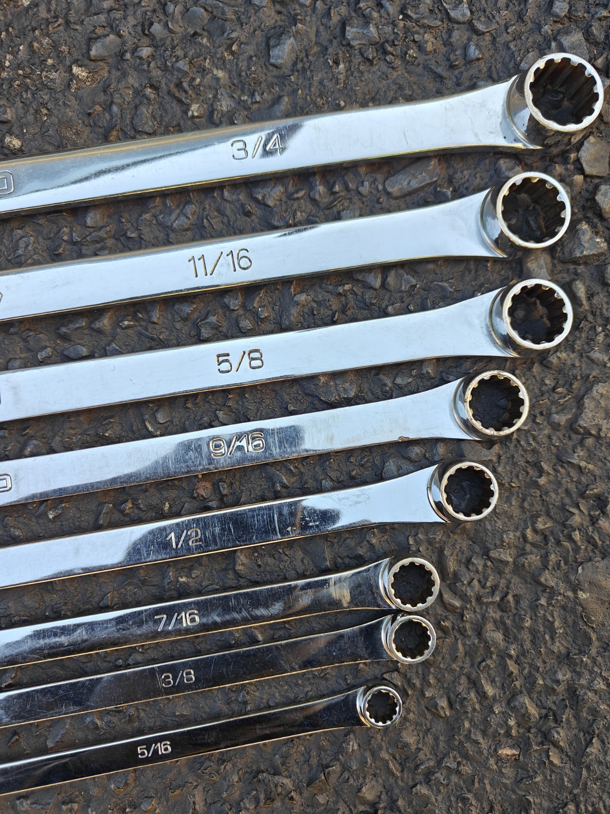 Matco Tools 8pc SAE 0° Flex Head Ratcheting Box XL Wrench Set Spline Inch