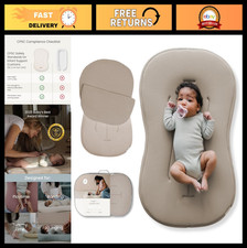 Organic Newborn Baby Lounger Pillow  Travel Bag - Soft, Portable Infant Nest