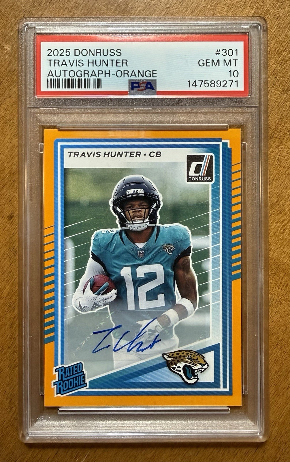 Travis Hunter Panini Donruss #301 Autograph Orange