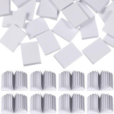 100PCS Miniatures Blank Books White Dollhouse Books Ornament for Crafts Bedroom