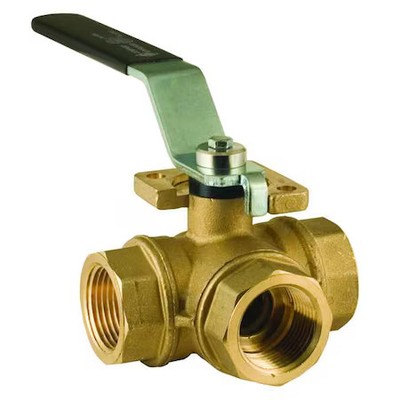 Bonomi 355N-11/4'' 1-1/4'' Npt Brass Ball Valve 3-Way