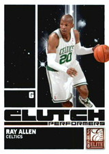2009-10 Donruss Elite CLUTCH PERFORMERS #13 Ray Allen 2 BAD CORNES Celtics HOF