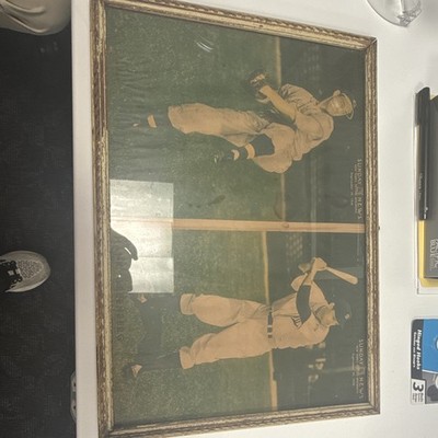 Sunday News New York s Picture Newspaper Sept 30, 1945 Framed Baseball Print