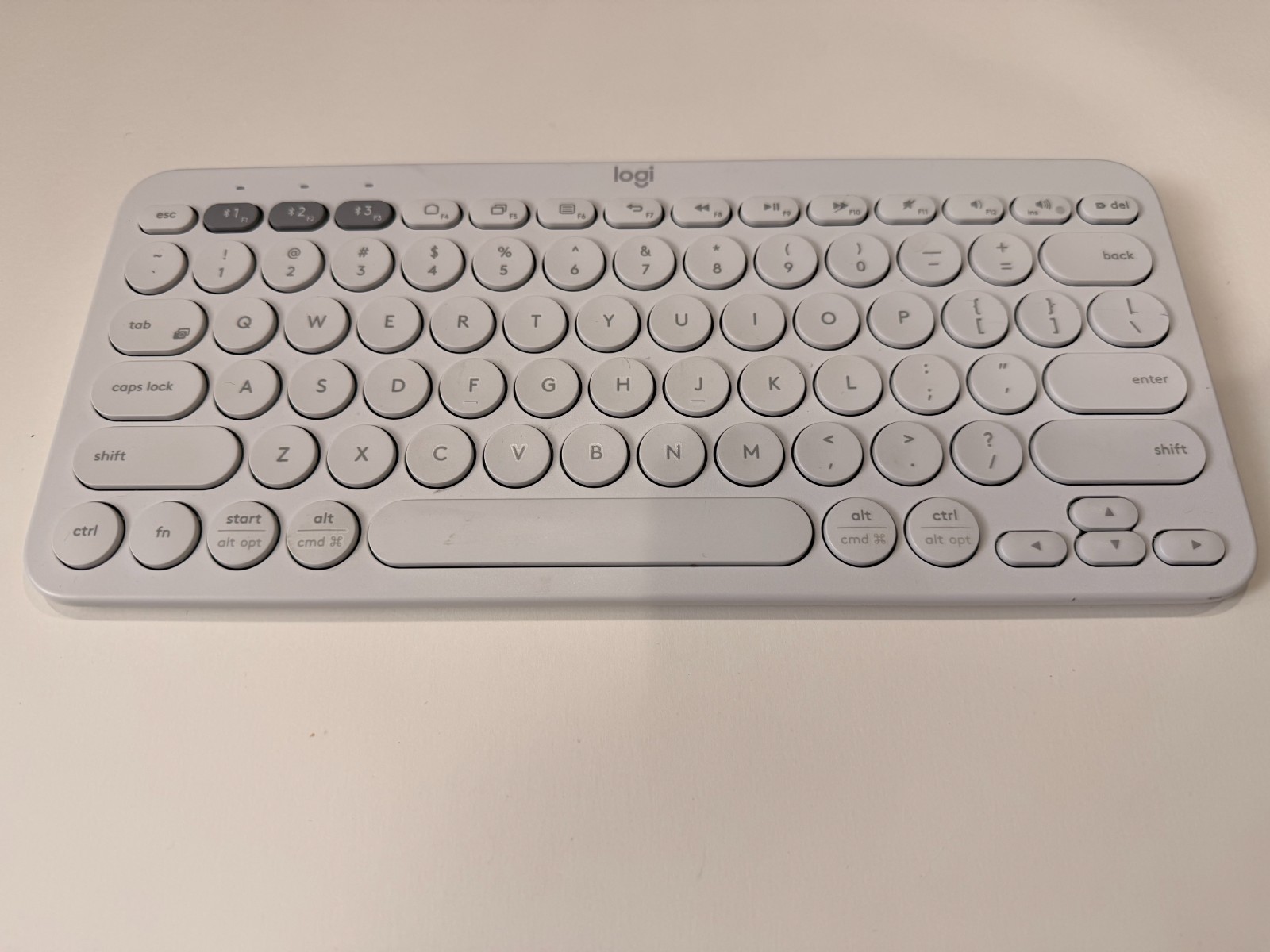 Logitech K380 Pebble Multi-Device Bluetooth Keyboard - White