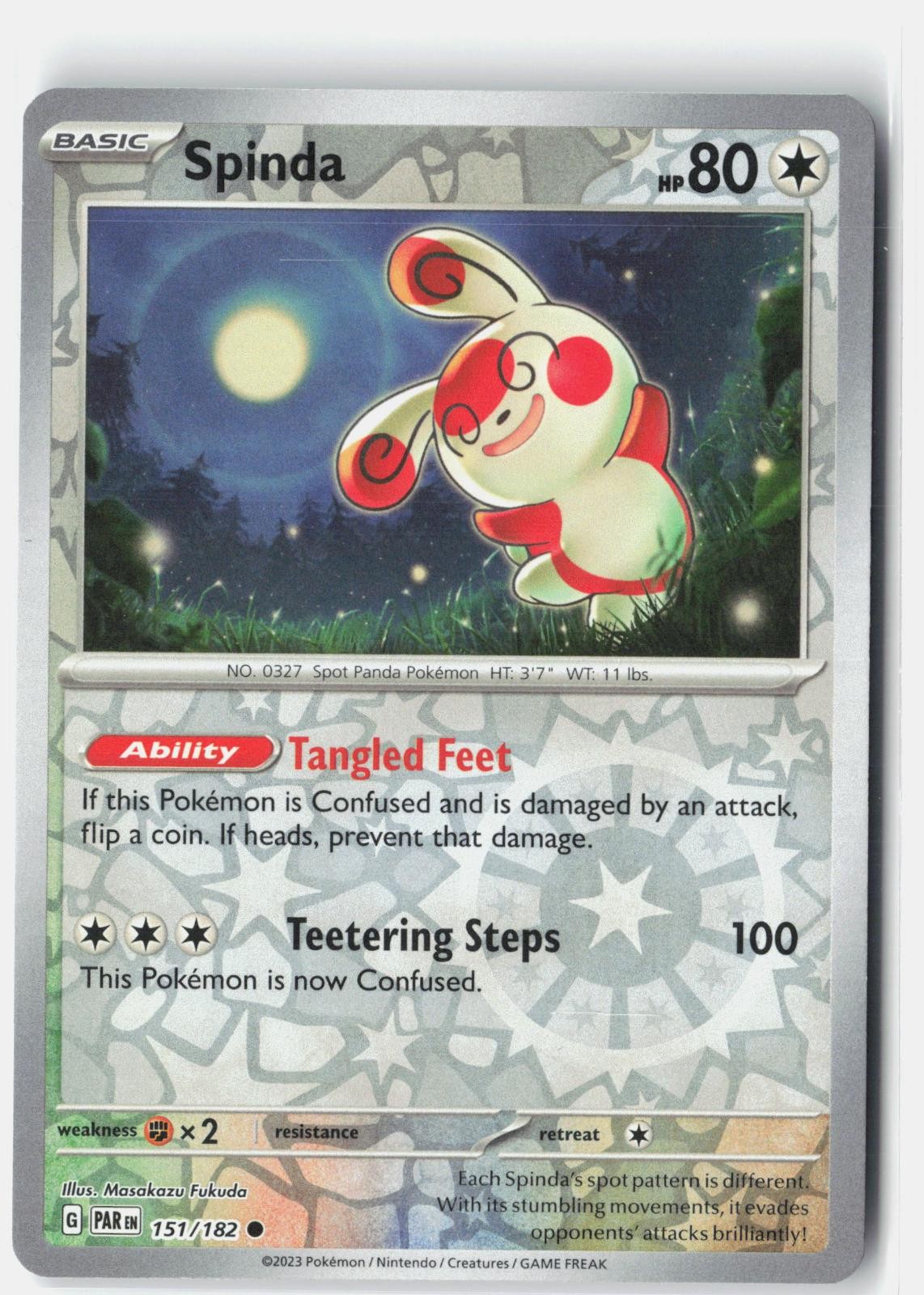 SPINDA 151/182 COMMON PARADOX RIFT POKEMON REVERSE HOLO NM