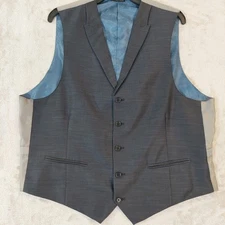 Steve Harvey Celebrity Edition Mens Dark Gray Suit Vest Size L