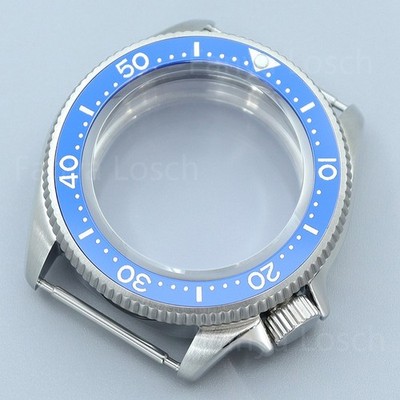 38mm Silber Uhrengehäuse Saphirglas Keramischer Ring für Seiko NH35 34 NH36 NH38