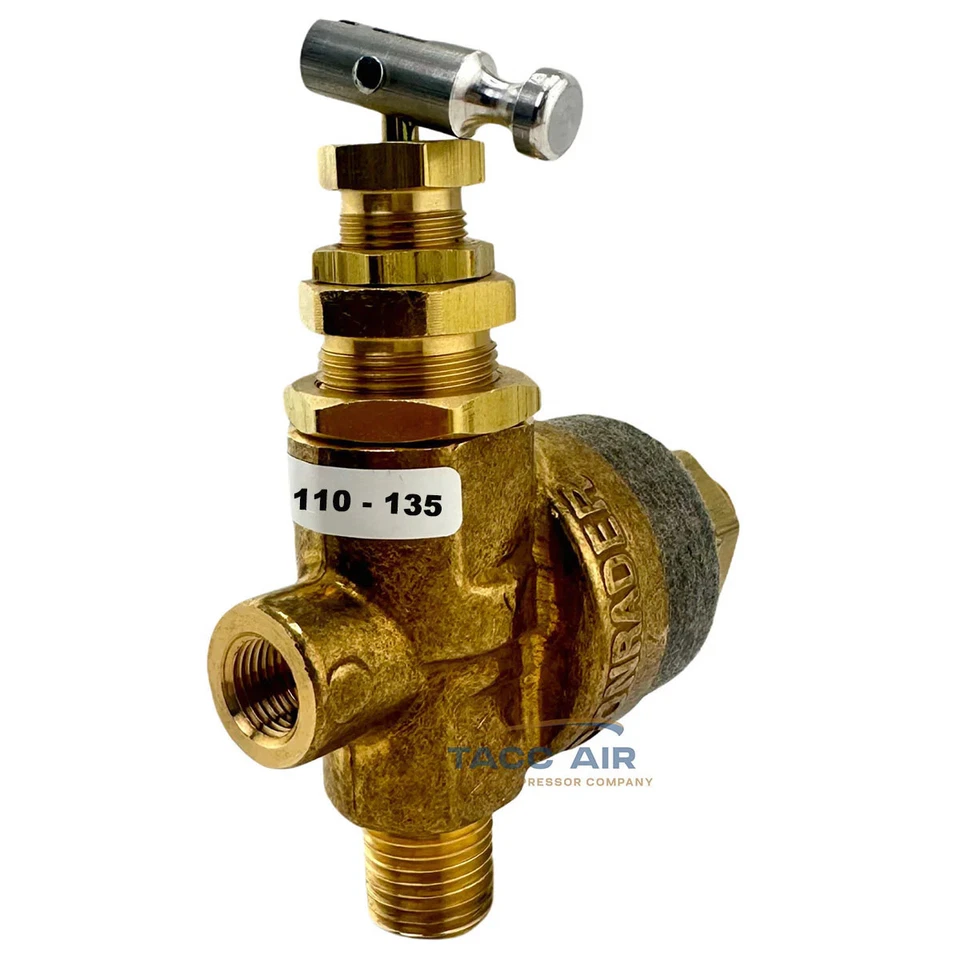 Válvula descargadora piloto de compresor de aire con silenciador ventilación Rolair 131B 110-135 PSI Foto 2 de 4