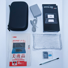 Nintendo 3DS 128GB Set- Flame Red (Case, Crystal Shell, Charger, SD) USA Seller