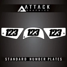 Attack Graphics Number Plate Backgrounds For Yamaha PW50 YZinger 2023