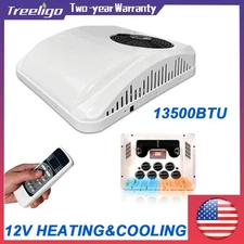 12V RV Air Conditioner Kit Rooftop Trailer Electric Roof AC Unit Kit Heat & Cool