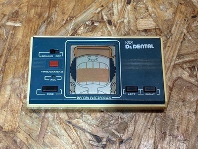 Bandai Dr. Dental Game Watch Blue White Tested Working Japan Retro