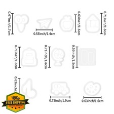 Xaekicr Polymer Clay Cutters Set, Daily Icon Molds for Earrings Crafts