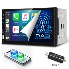 DAB Doppel 2 DIN Autoradio 7'' Wireless Apple Carplay Android Auto USB Bluetooth
