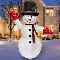Aufblasbarer Schneemann 1,8M Mit LED Lichtern Weihnachtsdeko FüR Garten Innen