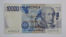 1984 - Banca D Italia, Italy - 10000 Italian Lire ITL Banknote No. KF 941211 K