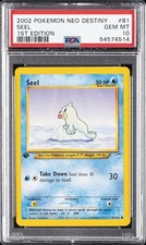 2002 POKEMON NEO DESTINY 1ST ED #81 SEEL PSA 10