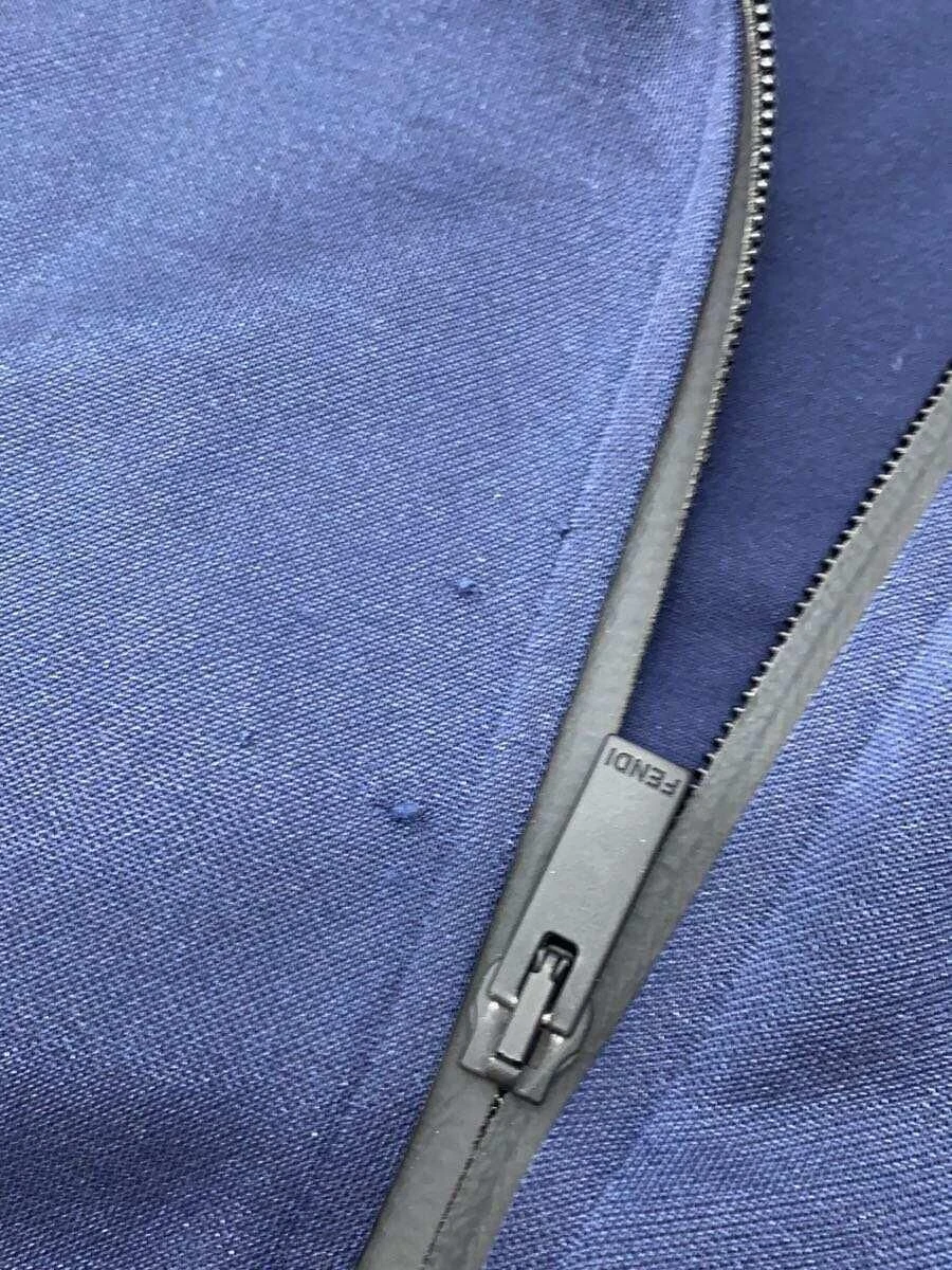 FENDI Felpa con Cappuccio Zip M Nylon Navy FAF563 AAY2 Usata