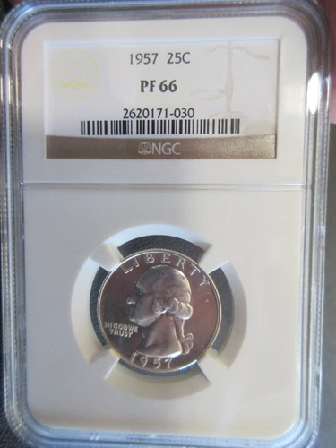 1957 25c Washington Quarter Graded NGC PF66 #2620171-030