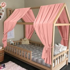 HOTUT Extra Wide Princess Bed Canopy, 2pcs Large Children Bed Canopy, 100% Cotto