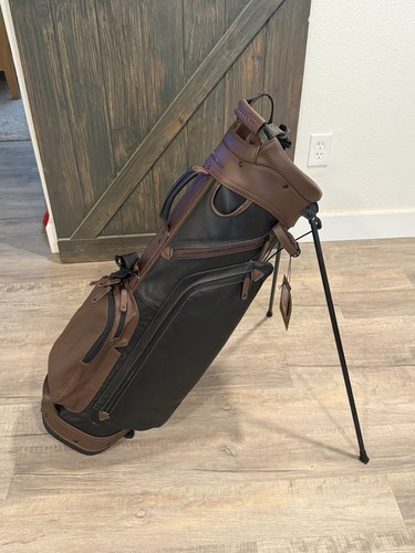 Sun Mountain Golf Bag - Black & Brown - 100% Genuine Leather - Retails For $675