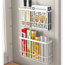 Self Adhesive Wall Mounted Storage Box 2 Piece Kitchen Cabinet Door Organizer