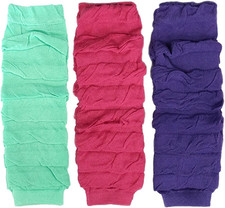 Adorable 3-Pair Layered Ruffle Leg Warmers for Little Girls