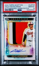 2024 Topps Inception Adley Rutschman Auto Jumbo Patch Cards #/125 Orioles PSA 10