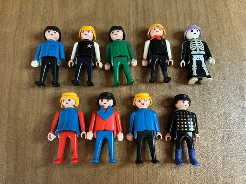 Mixed Lot of 9 Vintage 70s 80s 90s Playmobil Mini Figures People