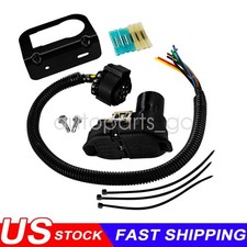 7 Way 4 Flat Trailer Tow Hitch Connector Receptacle Harness Installation Kit 7 Way 4 Flat Trailer Tow Hitch Connector Receptacle Harness Installation Kit
