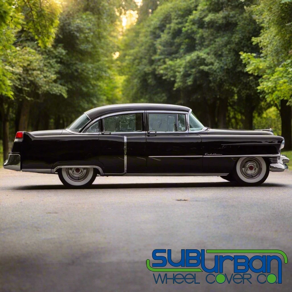 👀 UNA cubierta de rueda tapacubos vintage 1953-1954 Cadillac Deville/Serie 62 15" 👍 Foto 2 de 4