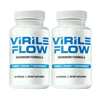 2-Pack Virile Flow for Men Capsules   VirileFlow Advanced Formula - 120 Capsules