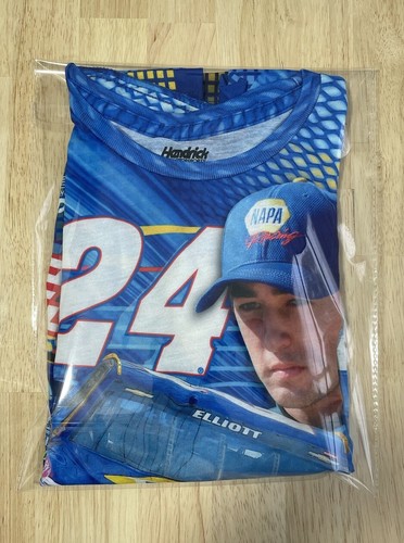 YOUTH LG Chase Elliott #24 NAPA Nascar Racing Full Print FRONT & BACK Tee NWT - Picture 6 of 6