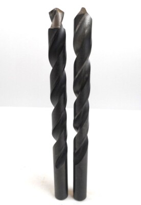 PTD HS DRILL BIT, 15/32'', 2 FLUTE, STRAIGHT SHANK, SPIRAL, LOT OF 2