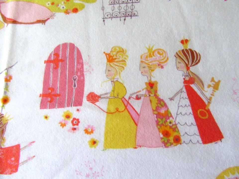 Toddler Bed Set Princess Grace Cartoon Castle Kingdom Crib Fitted and Flat Sheet - Image 3 of 4