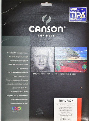 New Canson Infinity Trial Pack   8.5''x11'' Paper - 6 Sheets NEW