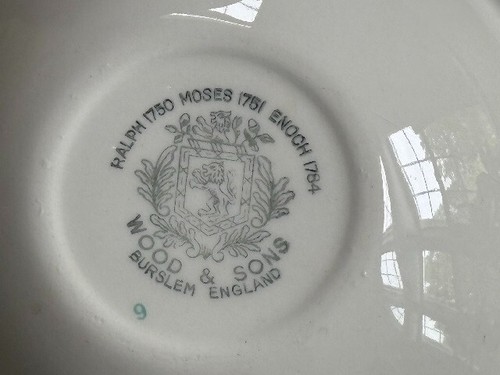 Wood & Sons Burslem England Nursery Rhyme Alphabet Bowl & Plate w/ Humpty Dumpty - Picture 8 of 9