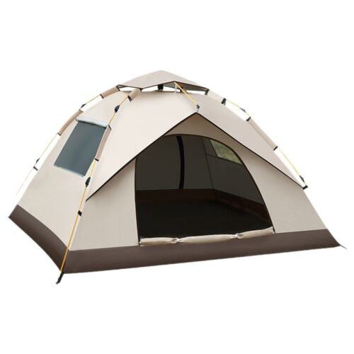 2 Man Tent Lightweight, Cream & Brown, ABS Folding Joints Waterproof - Picture 1 of 9