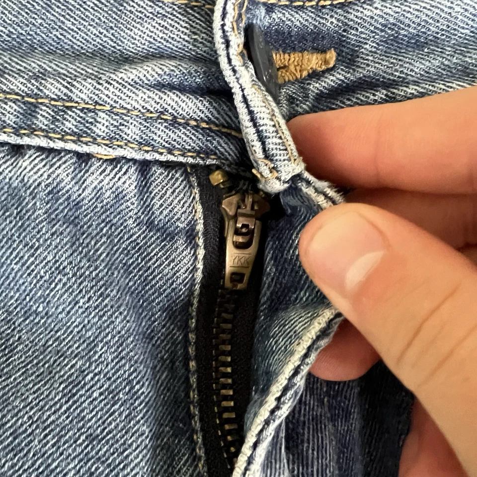 Pantalones Cortos De Colección Y2K Para Hombre Sueltos Carga Patín Azul Denim Jean 37x14 Estilo JNCO Foto 2 de 4