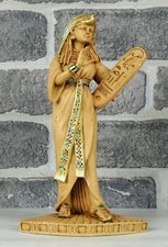 EGIZIANO STATUETTA - CASTAGNA - IN ALABASTRO - 20 CM