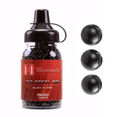 HORNADY 1,500 Count BLACK DIAMOND Anodized Steel 4.5mm .177 Caliber Premium BBs