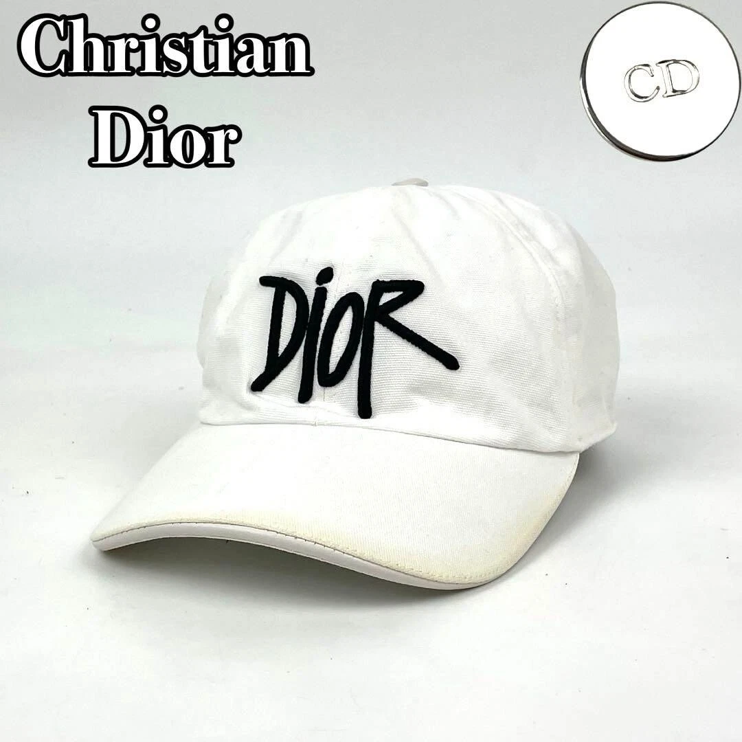 Casquette Christian Dior Stussy collaboration M blanche 2501M*