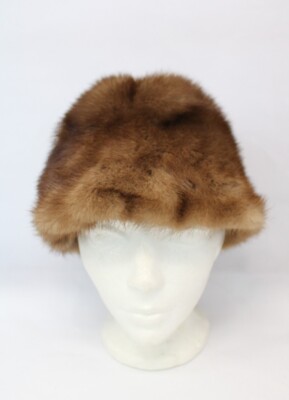 EXCELLENT CANADIAN DEMI BUFF MINK FUR HAT WOMEN WOMAN SIZE ALL
