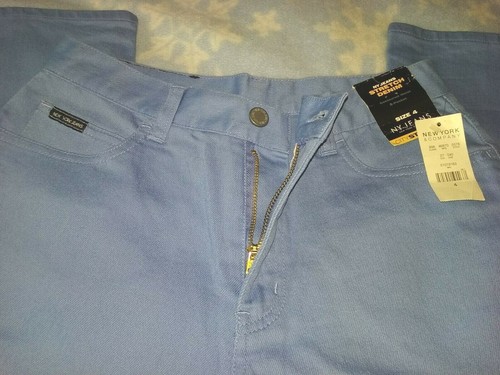 NEW YORK JEANS DENIM ELASTICIZZATO VITA CONTATA 5 TASCHE TG 4 BLU CIELO NUOVO/ETICHETTE - Foto 3 di 6