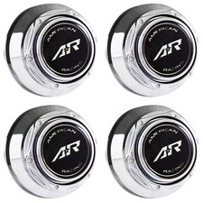 American Racing Chromeblack Wheel Center Cap Hub Cap Ar-401 3 Od 4 Cap New