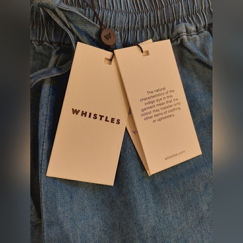 NUOVO! Whistles pantaloni pantaloni donna Lucy Chambray gamba a botte taglia 4 199€ - Foto 5 di 16