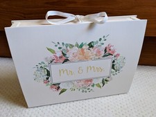 Mr. Mrs. Expanding Floral Accordion Wedding Marriage file folder