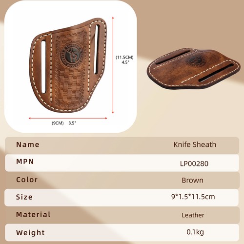 TOURBON Leather Folding Knife Sheath Belt Pouch Pocket Knives Holder for Belt - Picture 10 of 24