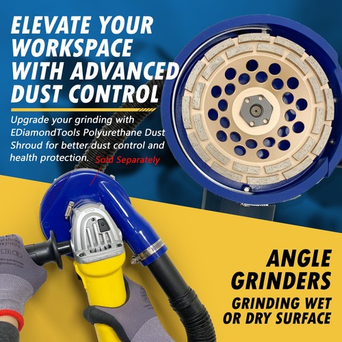 7" Concrete Grinding Cup Wheels 24 Diamond Abrasive Seg 7/8-5/8" Double Row - Picture 5 of 8